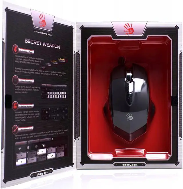 Alt view image 7 of 7 - A4tech Bloody V8MA Ultra Gaming Gear Wired 8-Button Gaming Mouse