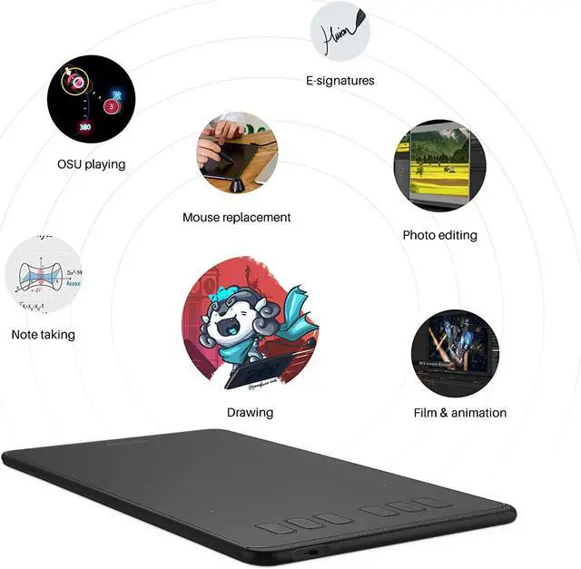 Alt view image 7 of 7 - Huion Inspiroy H640P Graphics Drawing Tablet Android Support with Battery-Free Stylus and 8192 Pressure Sensitivity