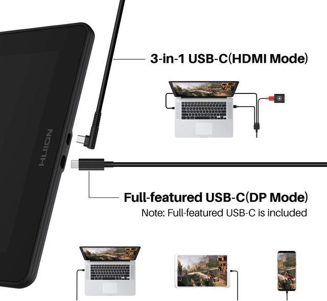 2021 HUION KAMVAS 16 Graphics Drawing Tablet with Full-Laminated