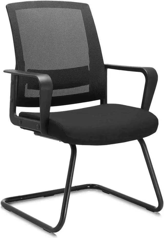 Main image of CLATINA Office Guest Chair with Lumbar Support and Mid Back Mesh Space Air Grid Series for Reception Conference Room