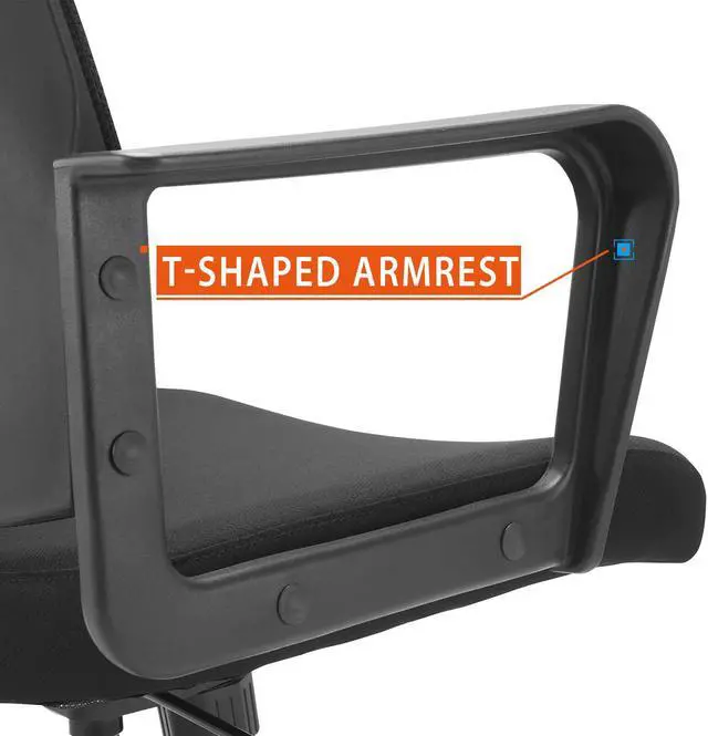 Alt view image 12 of 12 - CLATINA Ergonomic Rolling Mesh Desk Chair with Executive Lumbar Support and Adjustable Swivel Design for Home Office Computer BIFMA Certified Black