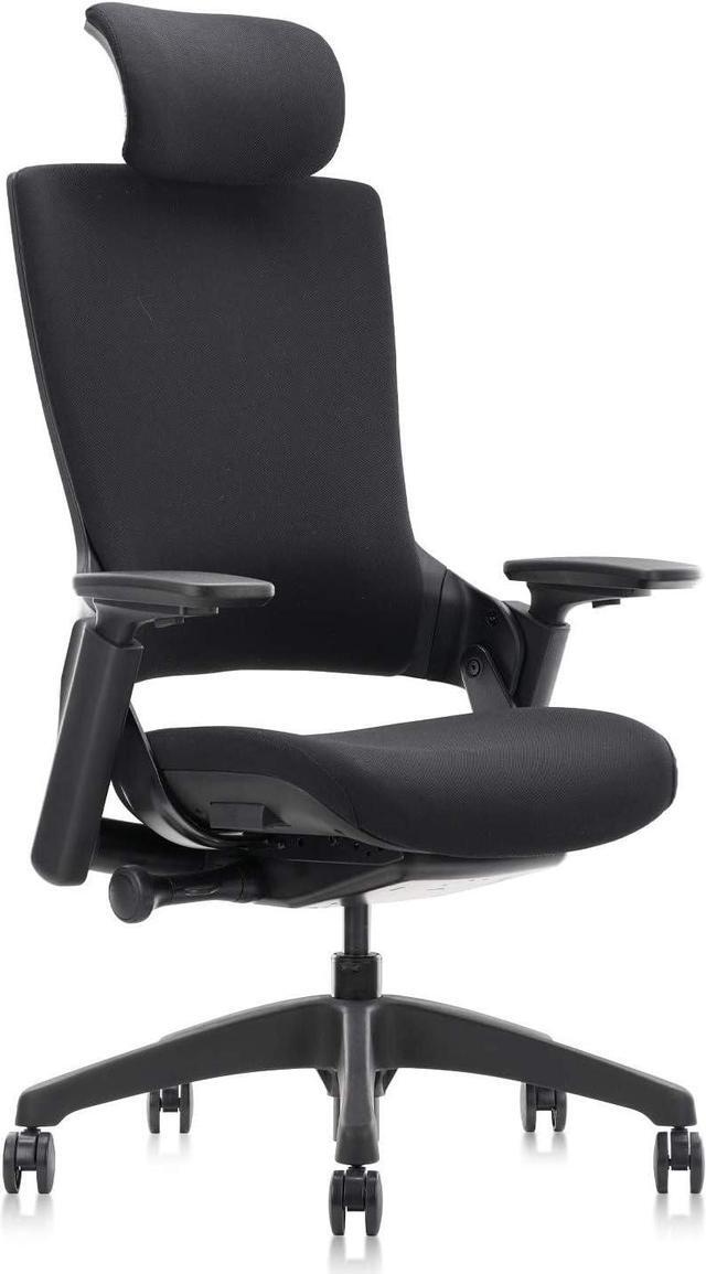 CLATINA Ergonomic High Swivel Executive Chair with Adjustable Height Head 3D Arm Rest Lumbar Support and Upholstered Back for Home Office Black Newegg