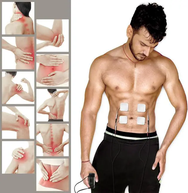 Alt view image 4 of 5 - iStim Tens Unit Stimulator - EV-820 Dual Channel Electronic Pulse Massager with 8 Electrode Pads (Japanese Gel) for Pain Relief Therapy, Back, Shoulder Tension, Knee Pain, Arthritis, Muscle Stiffness