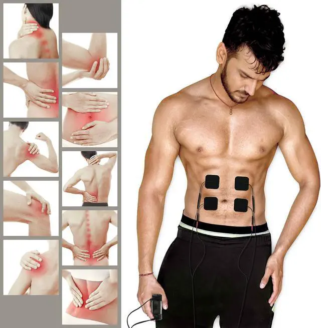Alt view image 4 of 5 - iStim EV-804 TENS/EMS 2 Channel Rechargeable Combo Machine Unit - Muscle Stimulator + Back Pain Relief and Management- 7 modes/24 Programs/Backlit (Including 8 Pieces Electrodes Pads)