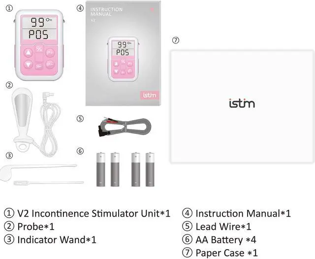 Alt view image 5 of 5 - iStim Kegel Exerciser Incontinence Stimulator with Probe - iStim V2 - for Bladder Control and Pelvic Floor Exercise - for Women - Incontinence Electrical Muscle Stimulator (EMS)