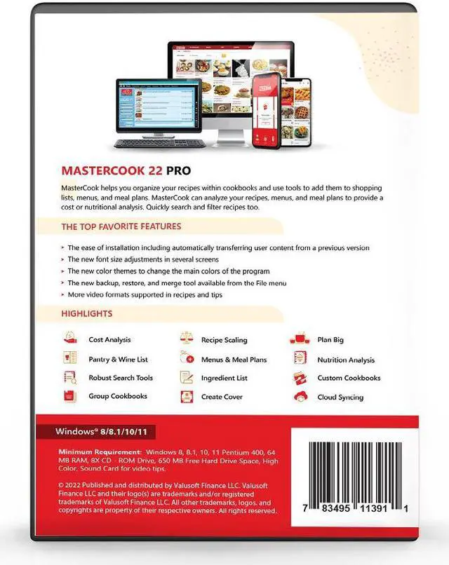 Alt view image 3 of 4 - MasterCook 2022 PRO for PC Windows