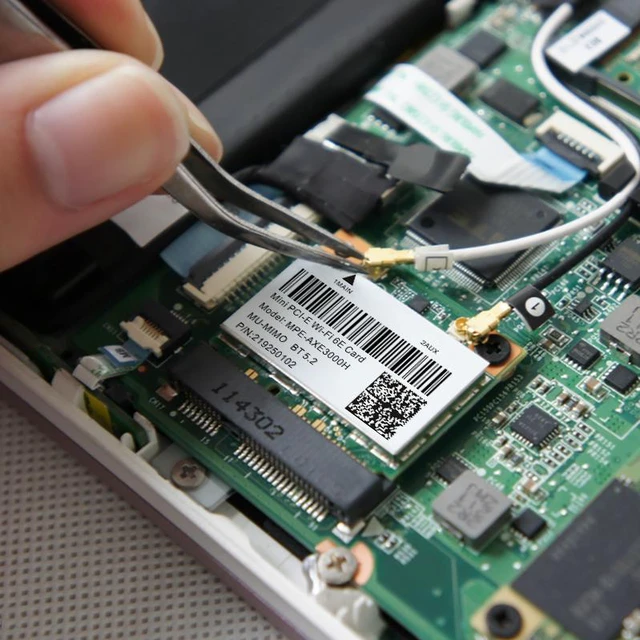 Alt view image 6 of 6 - TL-AX210 WiFi 6E 2.4G/5G/6G Mini PCI-E Wifi Card For Intel AX210 5374Mbps Bluetooth 5.2 802.11ax MU-MIMO Than AX200 Wireless Adapter For Laptop Windows 10