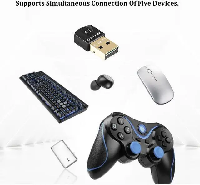 Alt view image 5 of 9 - USB Bluetooth 5.3 Dongle Adapter for PC Speaker Wireless Mouse Keyboard Music Audio Receiver Transmitter Bluetooth