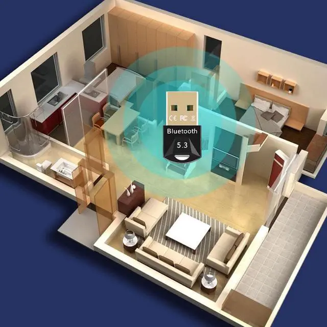 Alt view image 4 of 9 - USB Bluetooth 5.3 Dongle Adapter for PC Speaker Wireless Mouse Keyboard Music Audio Receiver Transmitter Bluetooth