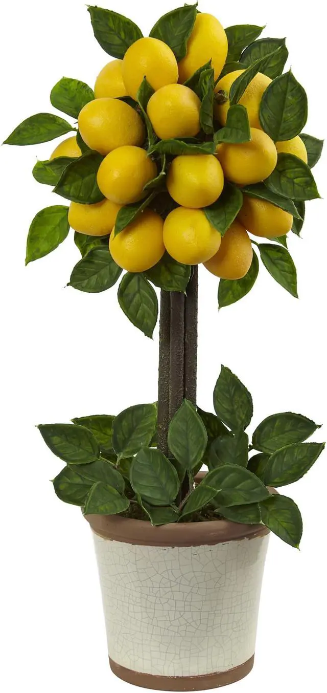 Alt view image 3 of 3 - Nearly Natural 4865 Lemon Ball Topiary Arrangement