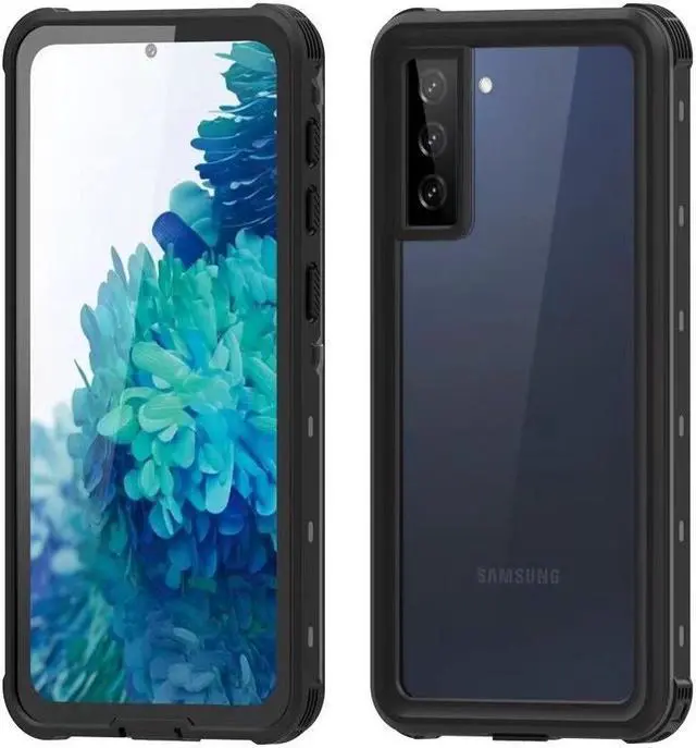 Main image of Galaxy S21 Waterproof Case, Protective Clear Cover,Full Body with Built-in Screen Protector, IP68 Waterproof Shockproof Case for Samsung Galaxy S21 6.2 Inch (2021) (Black/Clear)