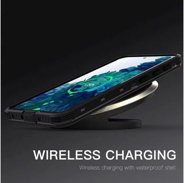 Alt view image 6 of 7 - Galaxy S21 Waterproof Case, Protective Clear Cover,Full Body with Built-in Screen Protector, IP68 Waterproof Shockproof Case for Samsung Galaxy S21 6.2 Inch (2021) (Black/Clear)