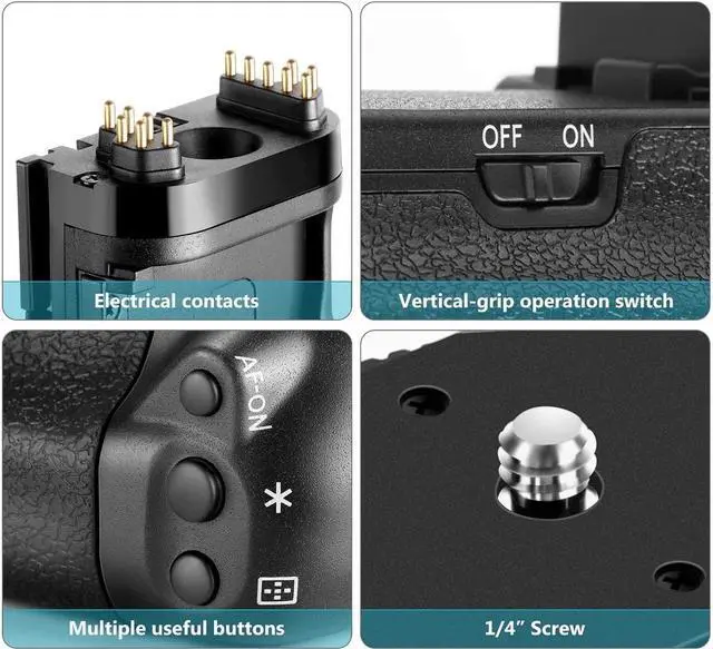 Alt view image 7 of 7 - Replacement  BG-E13 Vertical Multi-Power Battery Grip for Canon EOS 6D Digital SLR Camera