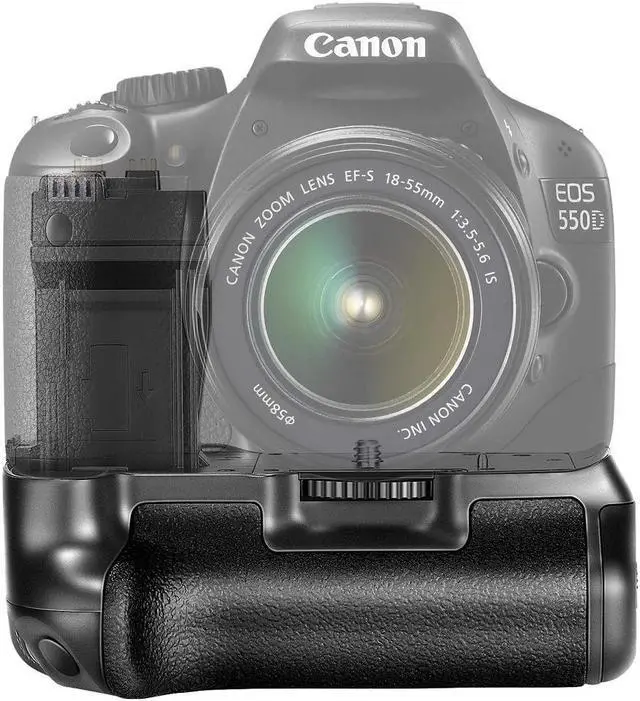 Alt view image 7 of 7 - BG-E8 Replacement Vertical Battery Grip for Canon EOS 550D 600D 650D 700D Rebel T2i T3i T4i T5i SLR Cameras