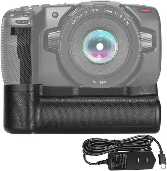 Alt view image 4 of 7 - Replacement HM Vertical Battery Grip for Blackmagic 4K 6K Pocket Cinema Camera