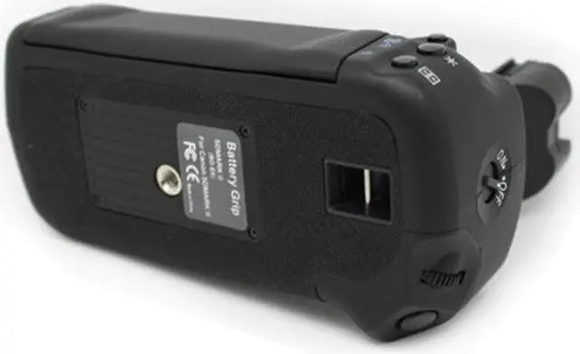 Alt view image 5 of 5 - Replacement BG-E6 Professional Vertical Battery Grip for Canon EOS 5D Mark II Camera work with 2 LP-E6 battery or 6 AA Batteries