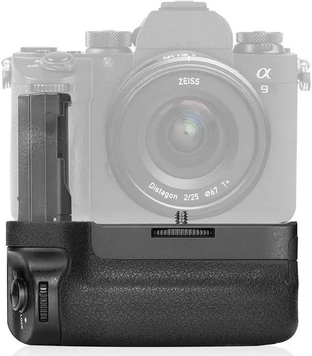 Alt view image 7 of 7 - VG-C3EM Replacement Professional Vertical Battery Grip for Sony A9 A7RIII A7III Camera Works with NP-FZ100 Battery