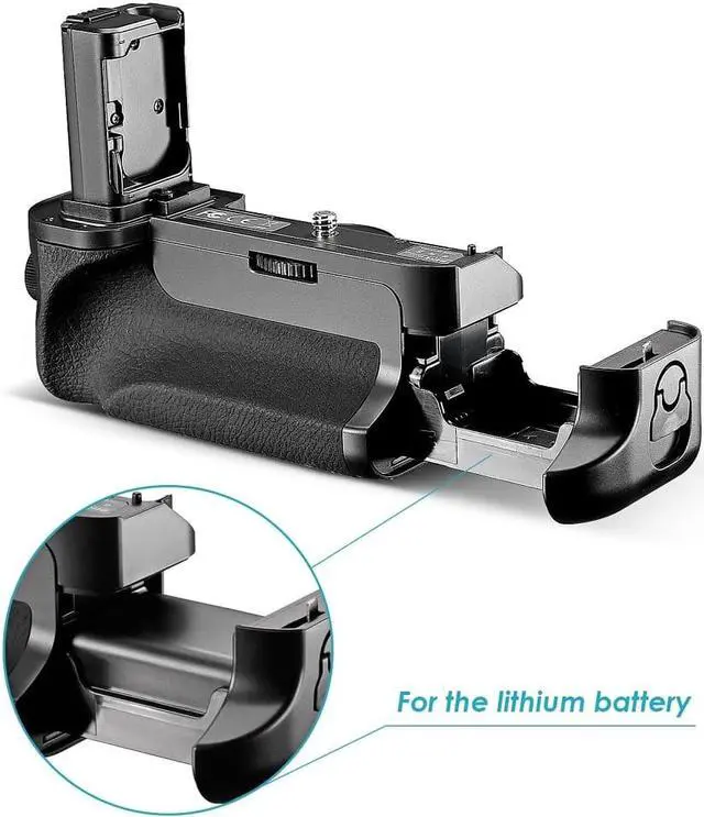 Alt view image 5 of 5 - VG-C1EM Replacement Vertical Battery Grip for Sony Alpha A7 A7R A7S DSLR Cameras Compatible with NP FW50