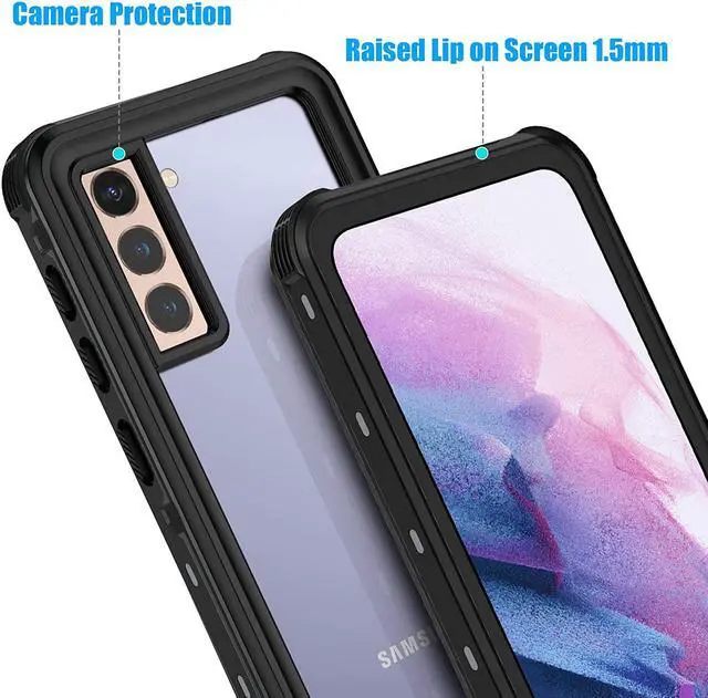 Alt view image 2 of 7 - Designed for Samsung Galaxy S21 Plus Slim Waterproof Case 5G,  Built-in Screen Protector IP68 Underwater Full Body Clear Sound Anti-Scratch Waterproof Case for Samsung Galaxy S21 Plus 5G 6.7", Black