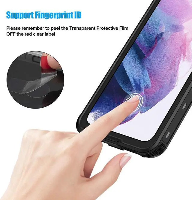 Alt view image 5 of 7 - Designed for Samsung Galaxy S21 Plus Slim Waterproof Case 5G,  Built-in Screen Protector IP68 Underwater Full Body Clear Sound Anti-Scratch Waterproof Case for Samsung Galaxy S21 Plus 5G 6.7", Black