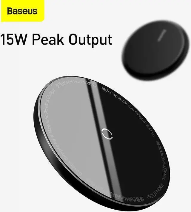 Alt view image 6 of 7 - Wireless Charger, Baseus 15W Max Mini Magnetic Wireless Charging Pad with 4.92ft Type-C Cable,PD Fast Charging for iPhone 12/12 mini/12 Pro/12 Pro Max (No AC Adapter)