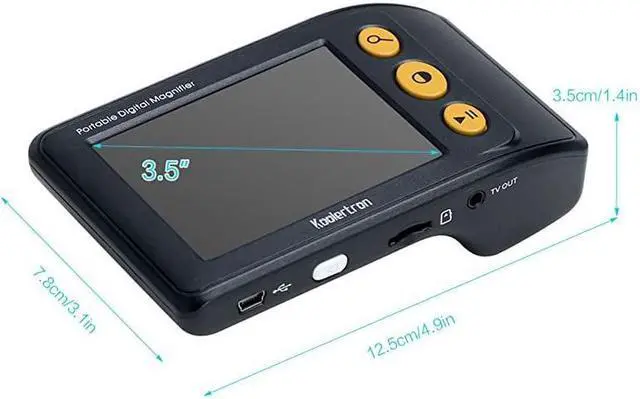 Alt view image 7 of 7 - 3.5 inch Digital Video Magnifier Handheld Portable Electronic Reading Aid Multiple Color Modes for Low Vision Magnification 2X4X8X16X25X