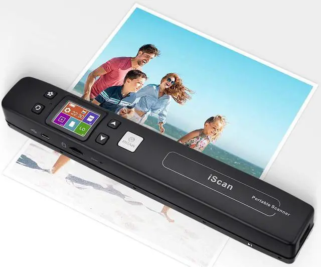 Main image of Handheld Wand Portable Scanners for Document, Receipts, Old Pictures Built-in WiFi, 1050/600/300 DPI Resolution, Scan A4 Color Page in 3sec, Photo Scanner for Laptop, Mac, iOS, Android, Windows