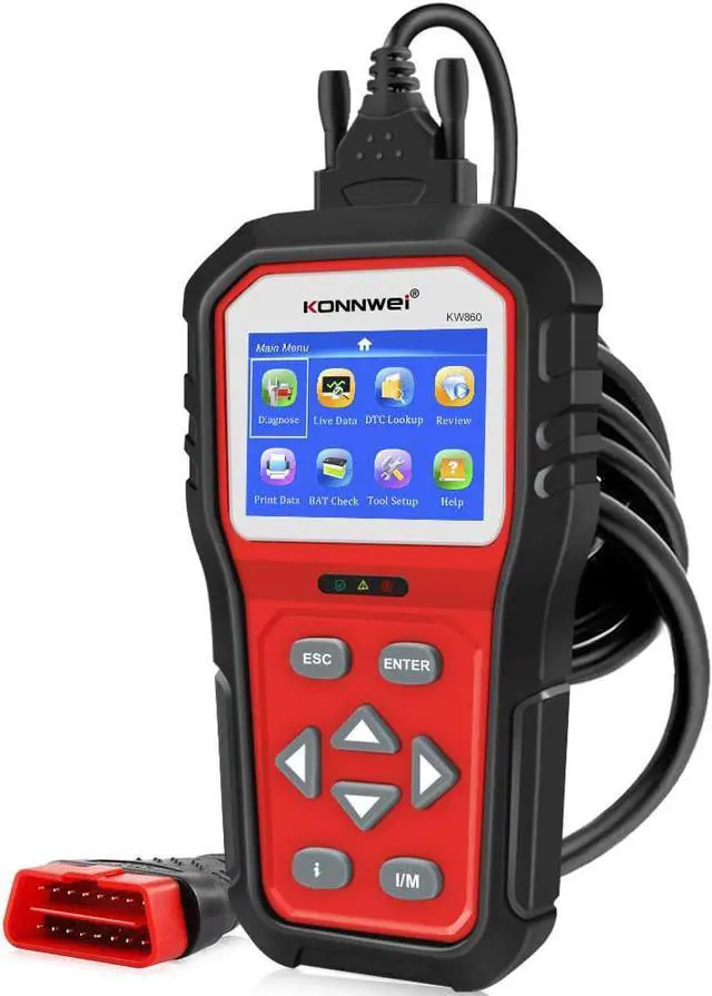 Main image of KONNWEI KW860 OBD2 Scanner Car Code Reader Diagnostic Scan Tool with Enhanced Live Data Stream and Upgraded Graphing Battery Status Check Function