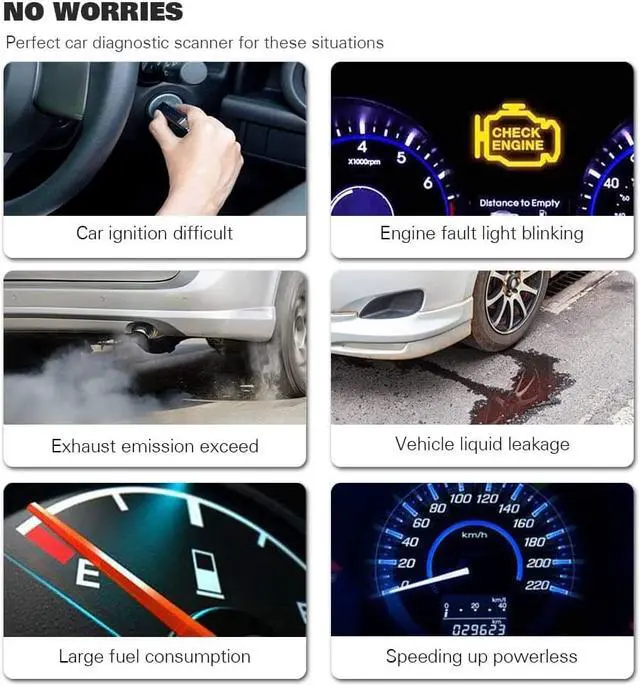 Alt view image 4 of 7 - KONNWEI KW310 OBD2 Scanner Full OBDII Functions 10 Modes Automotive Engine Fault Code Reader Scan Tool for All 1996 and Newer Cars (Red)