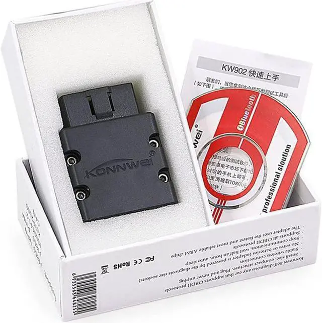 Alt view image 6 of 6 - KONNWEI KW902 ELM337 OBD2 OBDII WiFi Connecting Car Diagnostic Reader Tool Fit for iOS Android Smart Phones Tablets (Black)