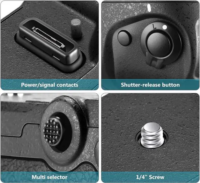 Alt view image 6 of 7 - Battery Grip Replacement For MB-D17 Compatible with Nikon D500 Camera