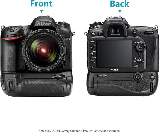 Alt view image 5 of 7 - Vertical Battery Grip Replacement for MB-D15 and Nikon D7100 D7200 Digital SLR Camera