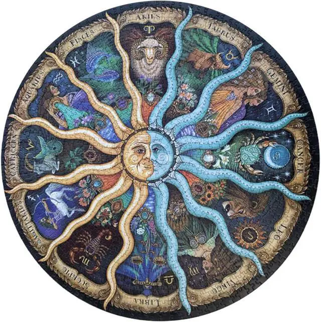 Main image of Round Jigsaw Puzzle Constellation Educational Game 26 Inch 1000 Pieces