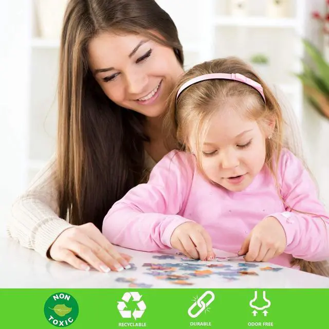 Alt view image 4 of 7 - Round Jigsaw Puzzle Planets and Space Educational Game 27 Inch 1000 Pieces