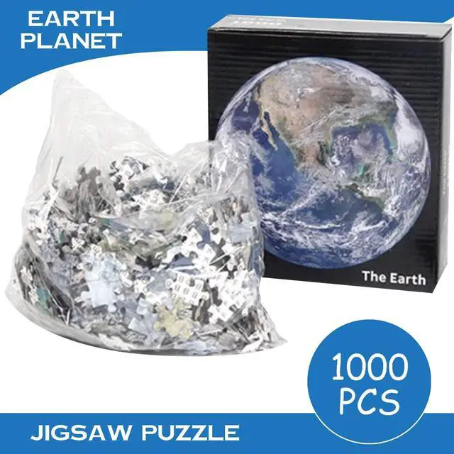 Alt view image 3 of 6 - Round Jigsaw Puzzle Earth Educational Game 26 Inch 1000 Pieces