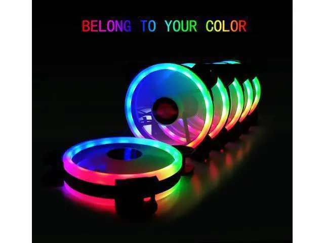 Alt view image 3 of 7 - 4 in 1 RGB Fans 120mm PC Computer Case Fan Cooling Cooler Fan Adjustable RGB Led 12V Mute Ventilador PC RGB Case Fan for Intel AMD