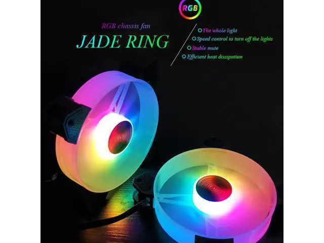 Alt view image 2 of 7 - 6PCS Computer Case Fan RGB Fans adjustable Colorful Lamp Light for Intel AMD radiator Mute PC 120mm Case Fan Adjust Cooler Fan (6pcs Case Fans with Controller)