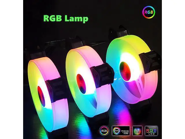Alt view image 3 of 7 - 6PCS Computer Case Fan RGB Fans adjustable Colorful Lamp Light for Intel AMD radiator Mute PC 120mm Case Fan Adjust Cooler Fan (6pcs Case Fans with Controller)