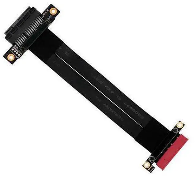 Alt view image 4 of 6 - PCI Express Extension Cable Riser PCIE 4X Male to 4X Female Slot Riser Card Adapter PCIE Extender Flexible Cable 24cm for Mining