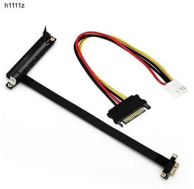 Main image of PCIE 1X TO 16X Flexible Extension Cable PCI Express 1 to 16 X Adapter PCIE Riser Card Extender SATA to IDE 4Pin Power for Mining