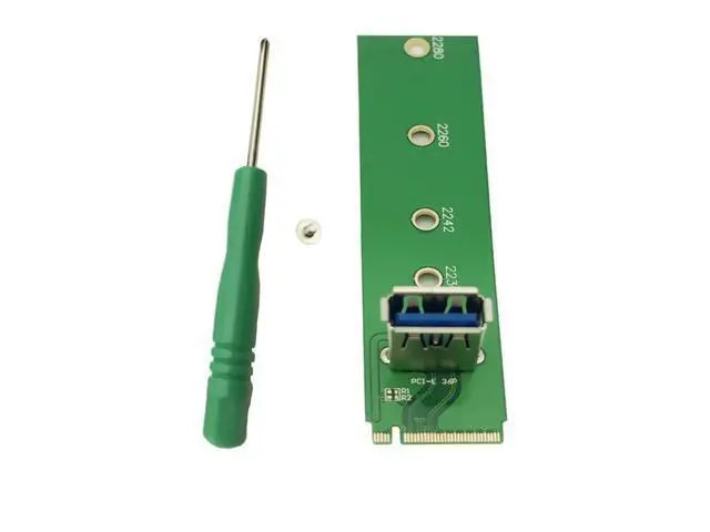 Alt view image 5 of 6 - 10pcs NGFF M.2 to PCI-E X16 Slot Transfer Card Mining Pcie Riser Card for 2242/2230/2260/2280 mm M2 NGFF riser Extension card