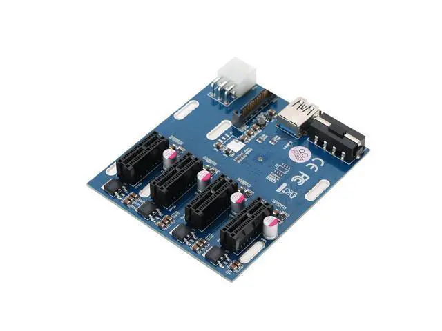 Alt view image 3 of 3 - 1X Expansion Kit 1 to 4 Slots Switch Multiplier Hub Riser Card Adapter with USB 3.0 Cable PCIE Mining Modules