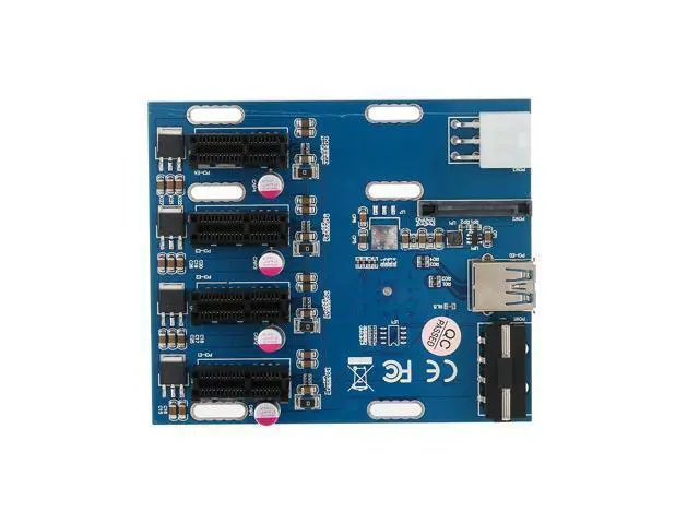 Alt view image 4 of 7 - 1X Expansion Kit 1 to 4 Slots Switch Multiplier Hub Riser Card Adapter with USB 3.0 Cable PCIE Mining Modules