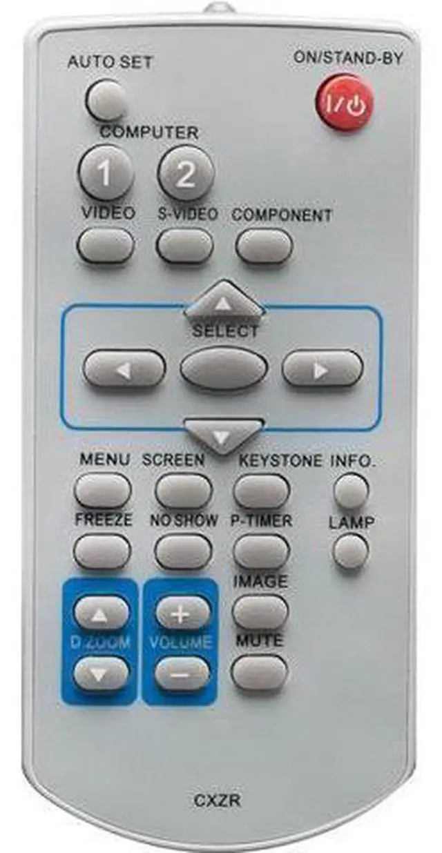Main image of CXZR Replaced Remote fit for Sanyo Projector PLC-WK2500 PLC-XC56 PLC-XD2200 PLC-XD2600 PLC-XK2200 PLC-XK2600 PLC-XK3010 PLC-XR201 PLC-XR251 PLC-XR301 PLC-XU106 PLC-XU106K PLC-XU300 PLC-XU300A