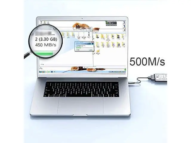 Alt view image 3 of 7 - Upgraded SATA to USB Cable USB 30 SATAIII Hard Drive Adapter Cable for 25 Inch SSD HDD Support UASP 8 Inch Long
