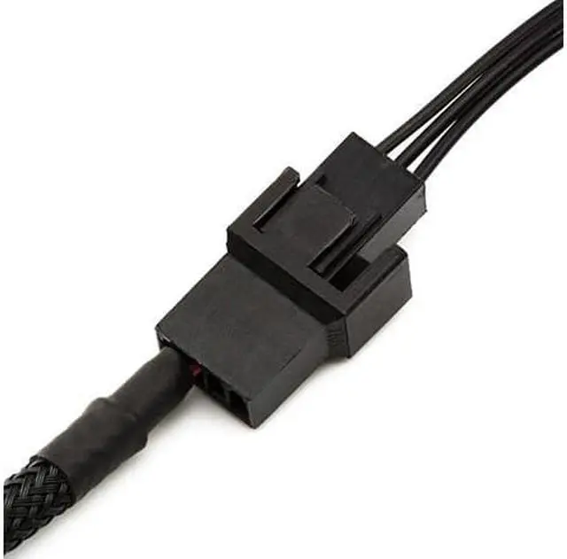 Alt view image 5 of 6 - SATA to 3 x 4Pin PWM Sleeved Fan Power Adapter Cable