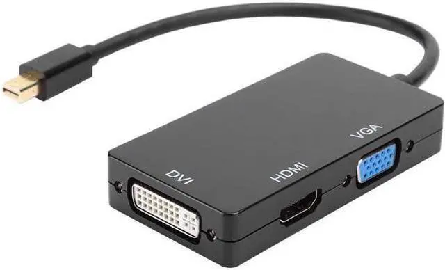 Main image of Tosuny Docking Station Mini Display Port to VGA+HDMI+DVI Adapter 50/60Hz 700mW, Supports Mini Display Port 1.1a Dual Mode Input(Black)