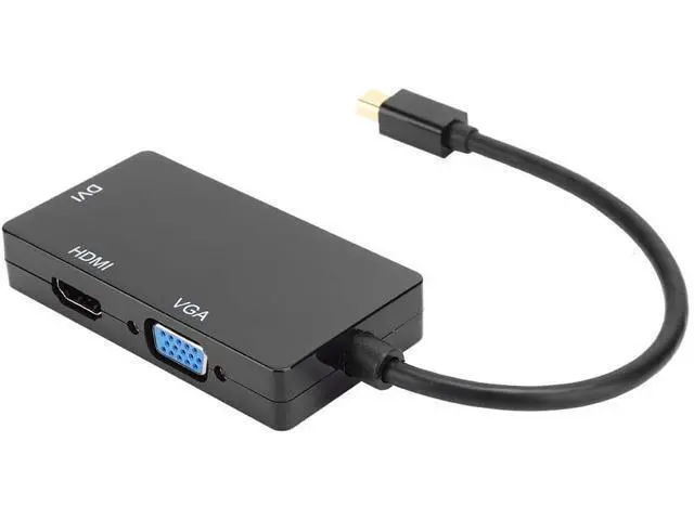 Alt view image 5 of 5 - Tosuny Docking Station Mini Display Port to VGA+HDMI+DVI Adapter 50/60Hz 700mW, Supports Mini Display Port 1.1a Dual Mode Input(Black)