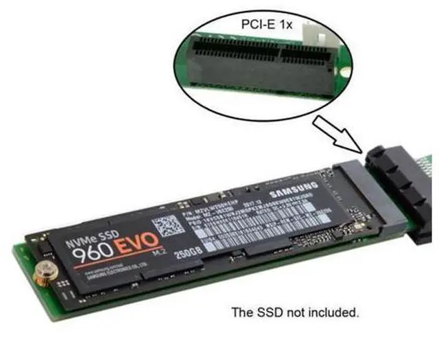 Alt view image 6 of 7 - NGFF M-key NVME AHCI SSD to PCI-E 3.0 1x x1 Vertical Adapter for XP941 SM951 PM951 960 EVO SSD SA-002
