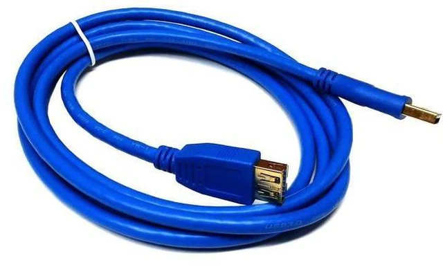 Alt view image 2 of 3 - 2 Pack Gold Plated Blue 6Ft 6Feet USB 3.0 A Male to Female Extension Cable Cord